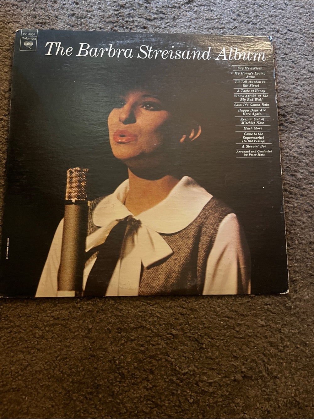 The Barbra Streisand Album Vinyl LP - Black Cover with White Accent